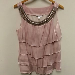 Shimmery pink dress top